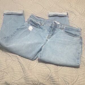 Denizen from Levi's Light Blue Boyfriend Jeans with Rolled Hem
